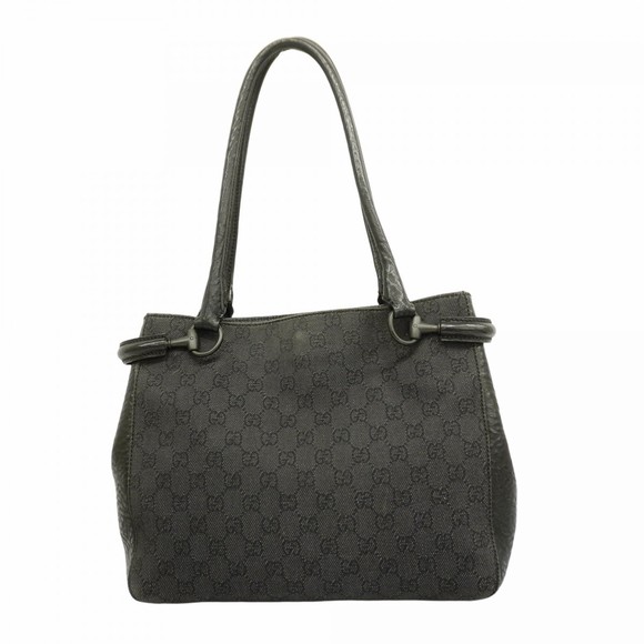 Gucci Black Bag Denim Tote Horsebit - Picture 1 of 9